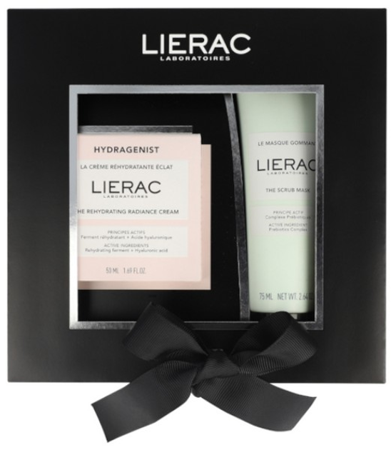 Zestaw upominkowy Lierac Hydragenist Krem rozświetlający 50 ml + Maska peelingująca 75 ml (3701436927585) - obraz 3