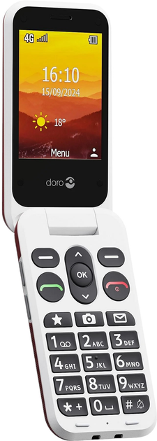 Telefon komórkowy Doro Leva L30 LTE Red/White (7322460087609) - obraz 7