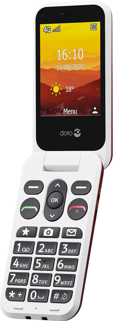 Telefon komórkowy Doro Leva L30 LTE Red/White (7322460087609) - obraz 8