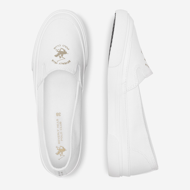 Женские слипоны Beverly Hills Polo Club W-24MVS5023 36 23.7 см Белые (5905588557104) - изображение 4