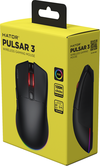 Мышь HATOR Pulsar 3 Wireless Black (HTM630) - изображение 17