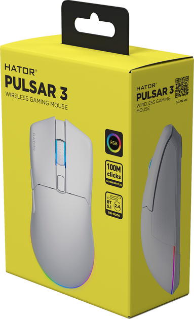 Мышь HATOR Pulsar 3 Wireless White (HTM631) - изображение 16