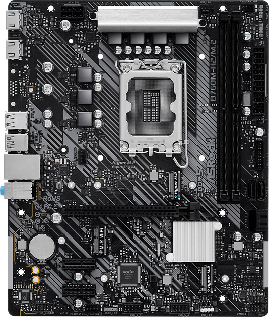 Материнская плата ASRock B760M-H2/M.2 (s1700, Intel B760, PCI-Ex16) - изображение 1