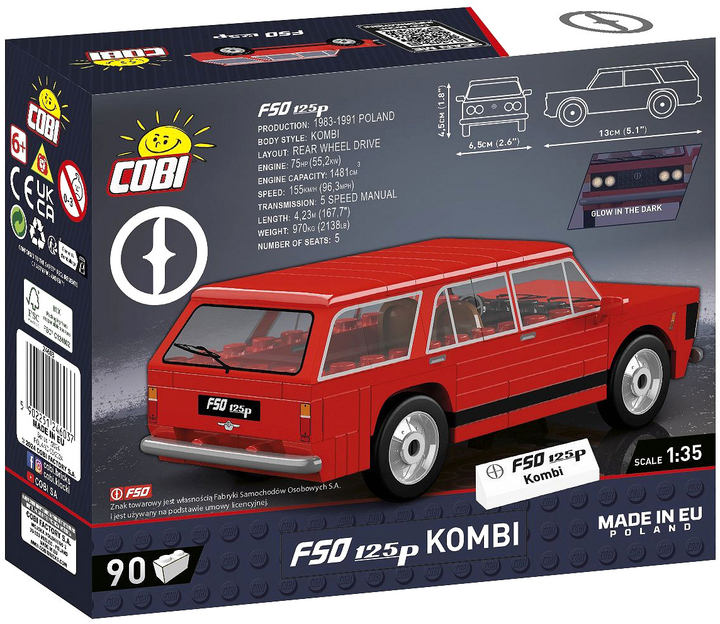 Машина Cobi Cars Youngtimer Fso Kombi 90 цеглинок 1:35 (5902251246037) - зображення 2