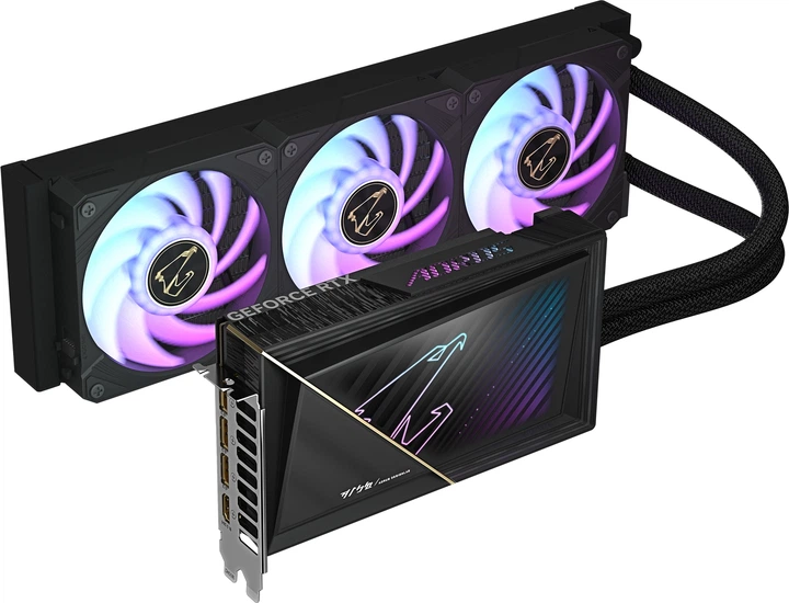 Karta graficzna Gigabyte PCI-Ex GeForce RTX 5080 Aorus Xtreme Waterforce 16GB GDDR7 (256bit) (2805/30000) (HDMI, 3 x DisplayPort) (GV-N5080AORUSX W-16GD) - obraz 2