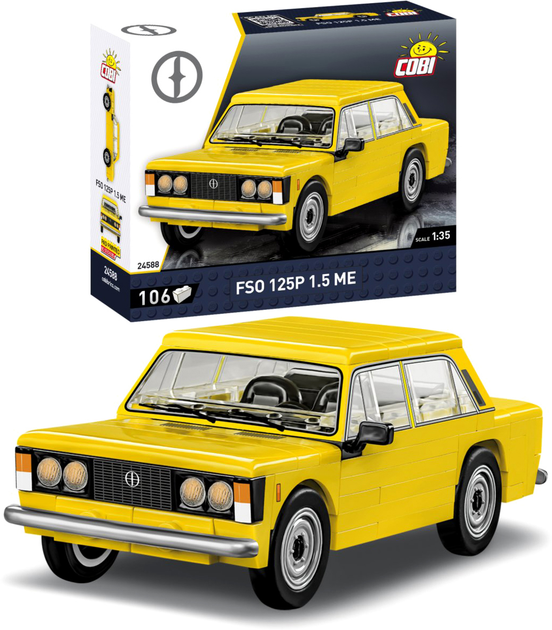 Конструктор Cobi Cars Youngtimer Fso жовтий 106 елементів (5902251245887) - зображення 3
