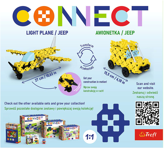 Конструктор Trefl Connect Avionette Jeep жовтий 94 елементи (5900511619690) - зображення 6