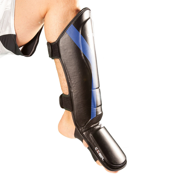 Защита голени и стопы для кикбоксинга Century Shin Instep C-GEAR Determination WAKO (117730-016) Blue M/L - изображение 9