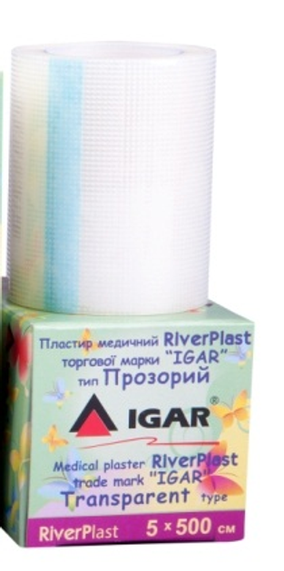 Пластырь медицинский RiverPlast "IGAR" тип Прозрачный (на полиэтиленовой основе) 5 х 500 см (1 упаковка - 6 шт.) - изображение 2