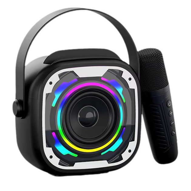 Портативная Bluetooth колонка V11 + 2 микрофона Black - изображение 1