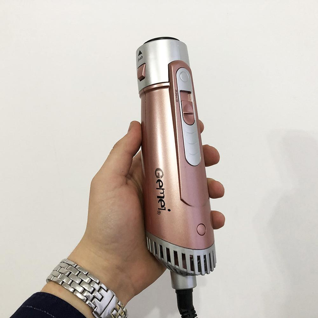 Професійний компактний фен GEMEI GM-4831, Фен для дому та салону, Фен дорожній, Стайлер PQ-465 для завивки - зображення 7