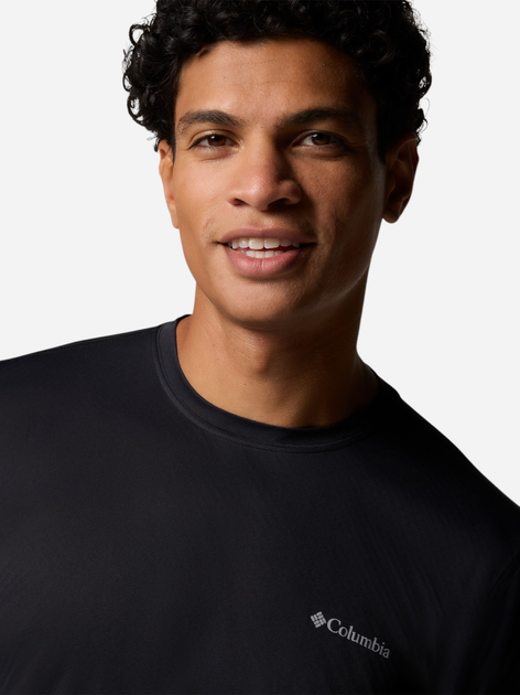 Футболка спортивна довга чоловіча Columbia Zero Rules Light SS Crew 2118501010 XL Чорна (195982266299) - зображення 4