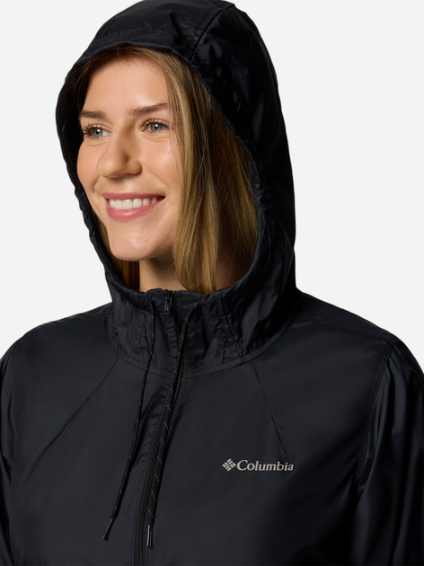 Спортивна вітровка з капюшоном жіноча Columbia Flash Forward II Windbreaker 2116531010 XL Чорна (195982367514) - зображення 5