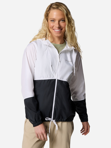 Спортивна вітровка з капюшоном жіноча Columbia Flash Forward II Windbreaker 2116531100 L Білий/Чорний (195982367590) - зображення 4