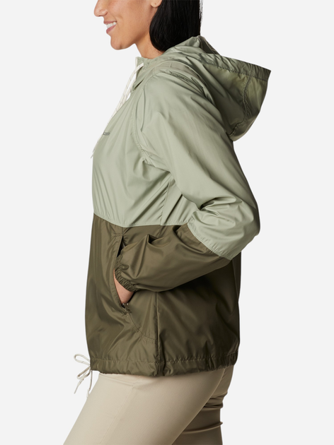 Спортивна вітровка з капюшоном жіноча Columbia Flash Forward II Windbreaker 2116531348 S Оливкова (195982367712) - зображення 4