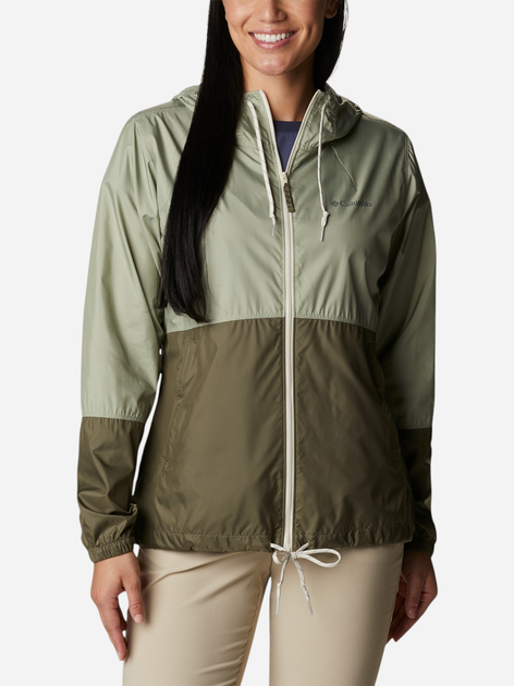 Kurtka wiatrówka damska sportowa z kapturem Columbia Flash Forward II Windbreaker 2116531348 L Oliwkowa (195982367705) - obraz 3