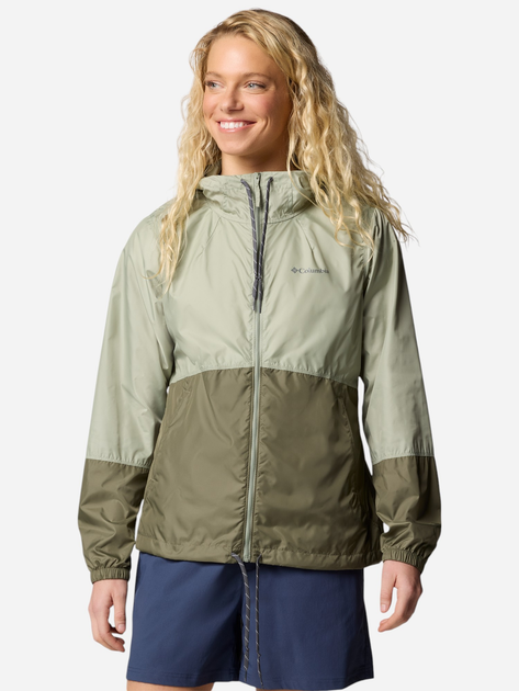 Спортивна вітровка з капюшоном жіноча Columbia Flash Forward II Windbreaker 2116531348 S Оливкова (195982367712) - зображення 5