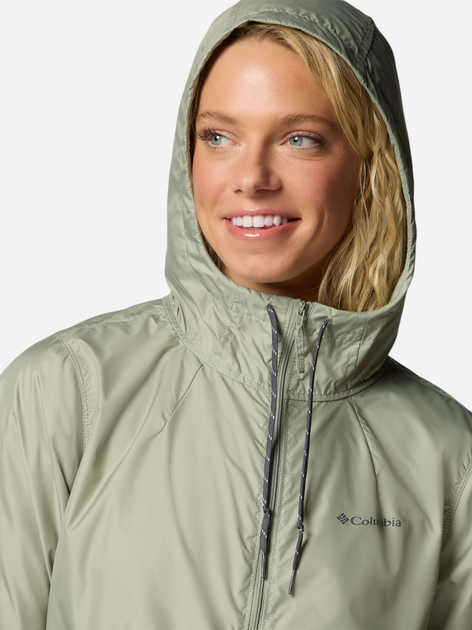 Kurtka wiatrówka damska sportowa z kapturem Columbia Flash Forward II Windbreaker 2116531348 XS Oliwkowa (195982367675) - obraz 7