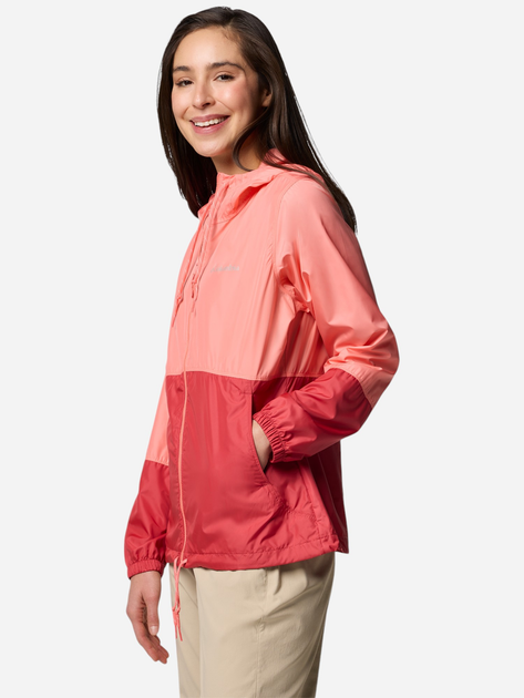 Спортивна вітровка з капюшоном жіноча Columbia Flash Forward II Windbreaker 2116531685 S Червоний/Кораловий (195982367897) - зображення 4