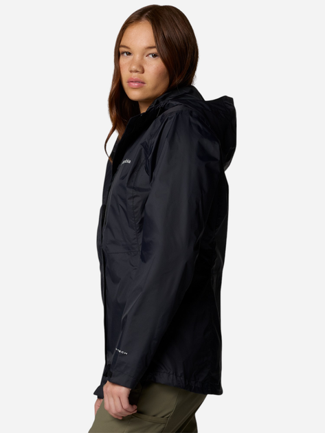 Kurtka wiatrówka damska sportowa z kapturem Columbia Pouring Adventure III Jacket 2117191010 XL Czarna (195981775389) - obraz 4
