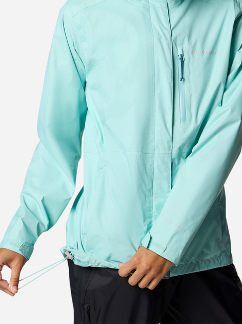 Kurtka wiatrówka damska sportowa z kapturem Columbia Pouring Adventure III Jacket 2117191325 S Miętowa (195982211855) - obraz 6