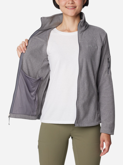 Bluza damska rozpinana streetwear z kołnierzykiem Columbia Fast Trek II Jacket 1465351024 S Szara (195980411813) - obraz 5