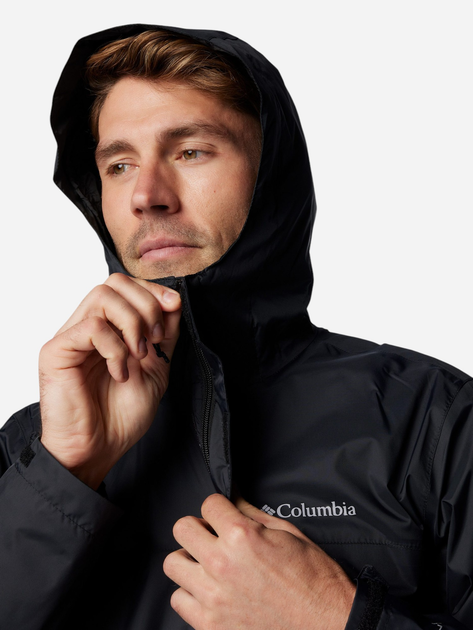 Kurtka wiatrówka męska sportowa Columbia Watertight II Jacket 1533898012 S Czarna (195981070408) - obraz 6