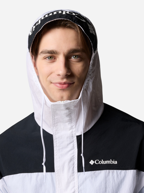 Kurtka wiatrówka męska sportowa Columbia Challenger II Windbreaker 2071553100 M Biały/Czarny (195982333113) - obraz 4