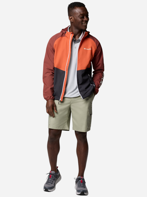 Kurtka wiatrówka męska sportowa Columbia Panther Creek II Jacket 2140381013 S Czarny/Pomarańczowy (195982622354) - obraz 3