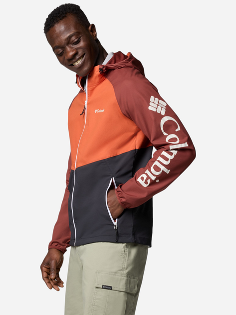 Kurtka wiatrówka męska sportowa Columbia Panther Creek II Jacket 2140381013 M Czarny/Pomarańczowy (195982622347) - obraz 4