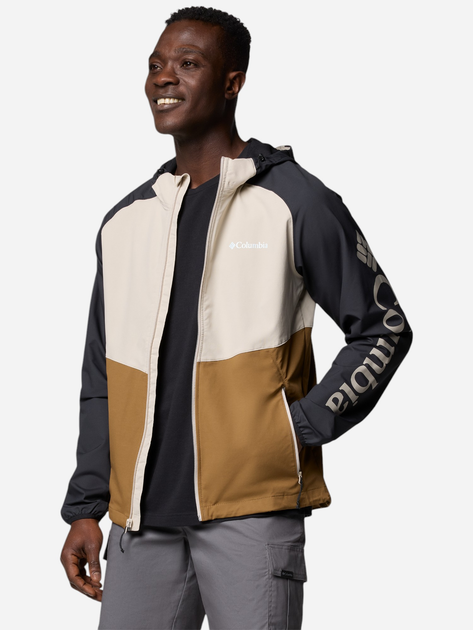 Kurtka wiatrówka męska sportowa Columbia Panther Creek II Jacket 2140381257 XL Kremowy/Brązowy (195982622316) - obraz 4