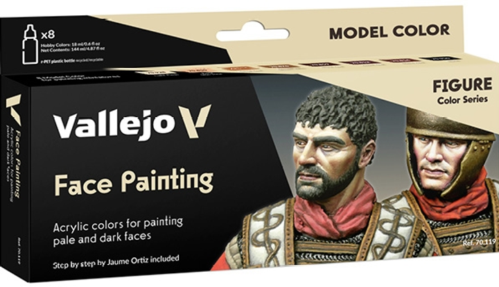 Zestaw farb akrylowych Vallejo Model Color 70.119 Figure - Face Painting 8 x 18 ml (8429551701198) - obraz 1