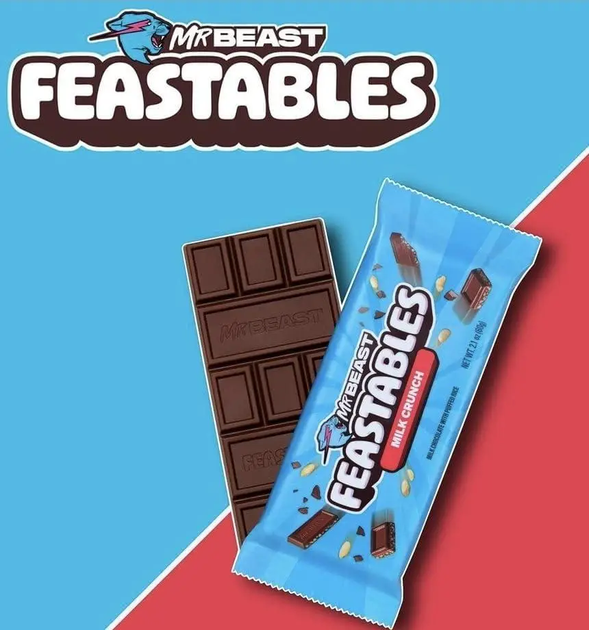 Шоколад Feastables Mr Beast Bar Milk Chocolate Crunch 60 г - изображение 3