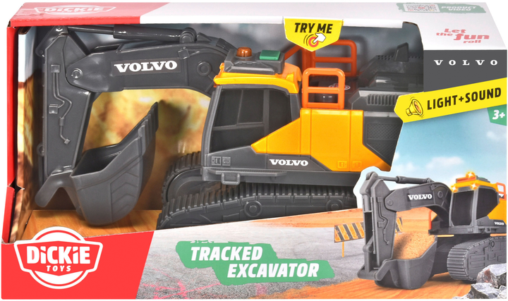 Pojazd Dickie Toys Koparka Volvo światło ta dźwięk 23 cm (4006333087660) - obraz 5