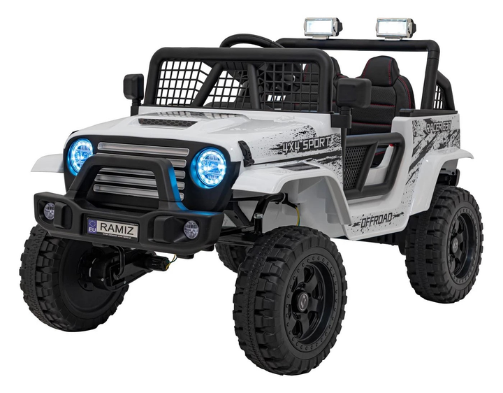 Samochód elektryczny Ramiz Off Road 4 x 4 Sport 2-osobowy Biały (5903864943832) - obraz 1