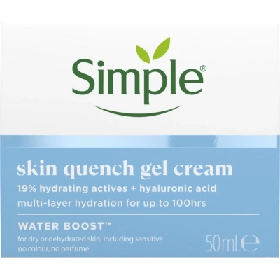 Гель для лица Simple Skin Quench Sleeping Cream Water Boost Ночной успокаивающий 50 мл (8720181476877) - изображение 4