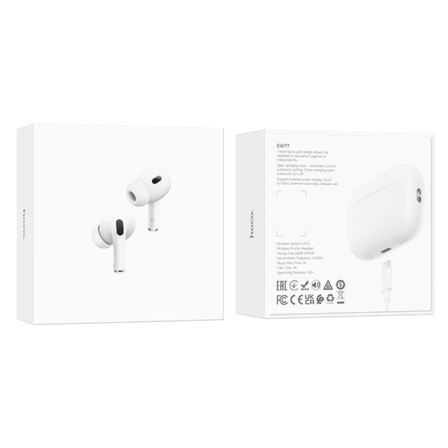 Бездротові навушники HOCO EW77 True wireless stereo headset White - изображение 8