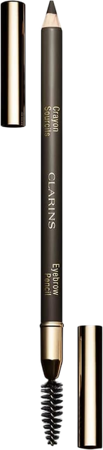 Олівець для брів Clarins Crayon Sourcils Double-Ended 01 Dark Brown 1.1 г (3380814213313) - зображення 1