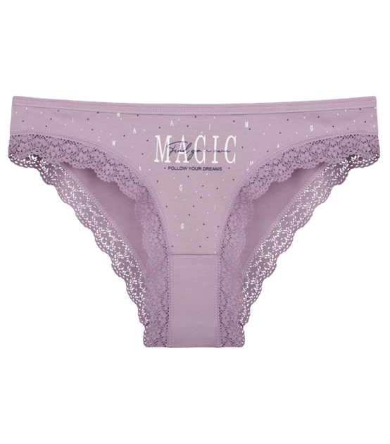 Ажурные трусы слипы с принтом MAGIC - Donella - 1971PB29 - M - Светло-фиолетовый - Фото 1 Ажурные трусы слипы с принтом MAGIC - Donella - 1971PB29 - M - Светло-фиолетовый - изображение 1