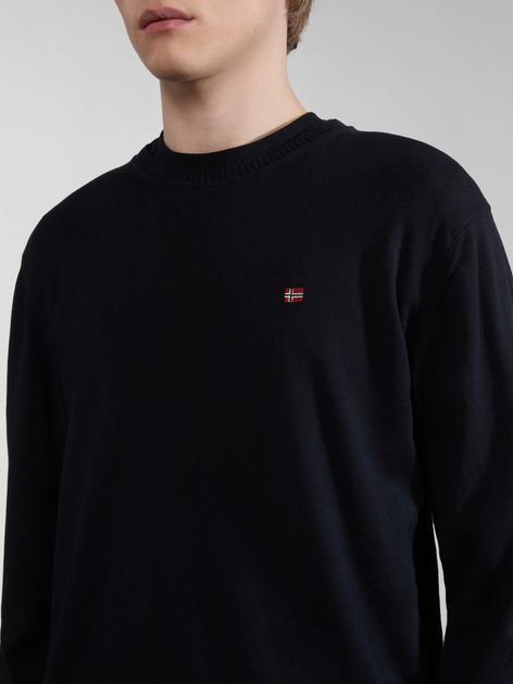Bluza bez kaptura męska Napapijri Decatur 5 NP0A4HUW0411 M Czarna (194905914644) - obraz 4