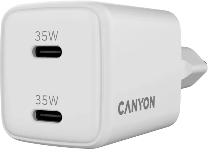 Ładowarka Canyon GaN 2xUSB-C PD 35W White (CNS-CUW35CC) - obraz 3