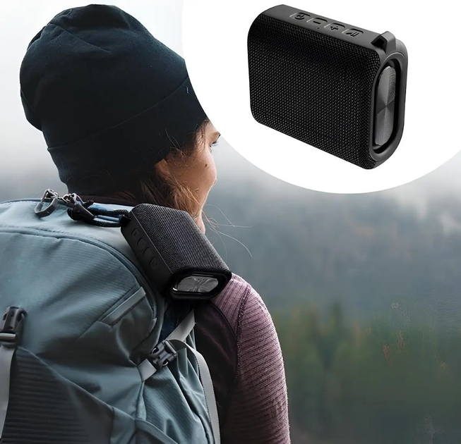 Колонка портативна водонепроникна Bluetooth/FM/SD, від USB / Безпроводова SPS C31 (L) - зображення 2