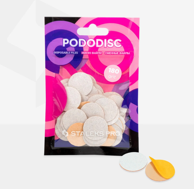 Змінні файли Staleks Pro Pododisc M Expert 180 grit для педикюрного диска 50 шт (4820241065592) - зображення 4