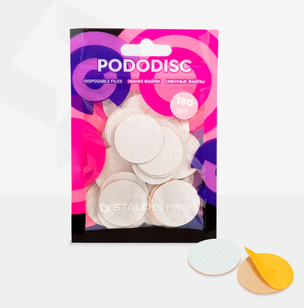Змінні файли Staleks Pro Pododisc L Expert 180 grit для педикюрного диска 50 шт (4820241065547) - зображення 4