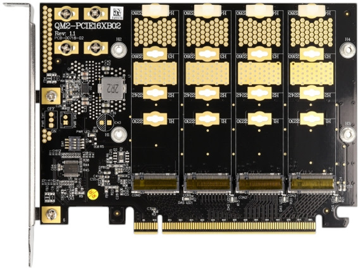 Karta rozszerzenia Delock PCIe 4.0 x16 - 4x NVMe M.2 Key M (89017) - obraz 2