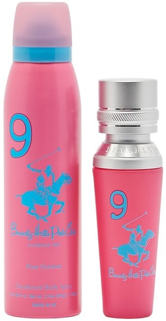 Zestaw damski Beverly Hills Polo Club Sport 9 Woda perfumowana 50 ml + Dezodorant w sprayu 150 ml (6291107161044) - obraz 2