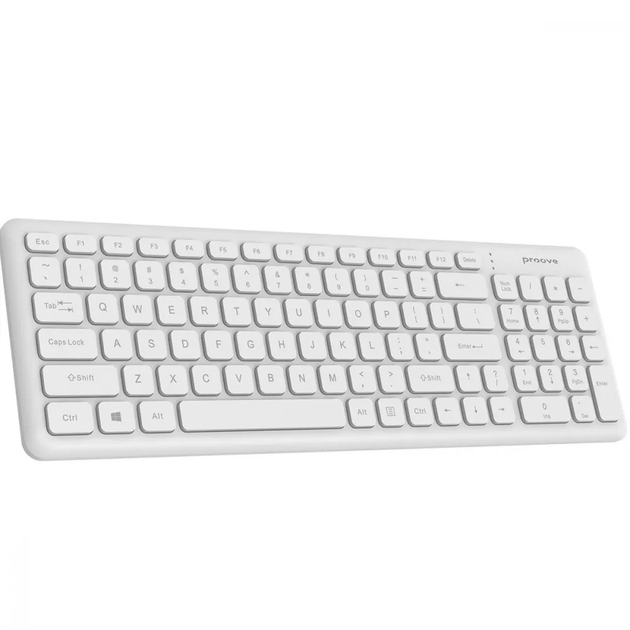 Бездротова клавіатура мембрана Proove KBCD00003002 Classic Code 2.4G ENG/UKR розкладка White - зображення 1
