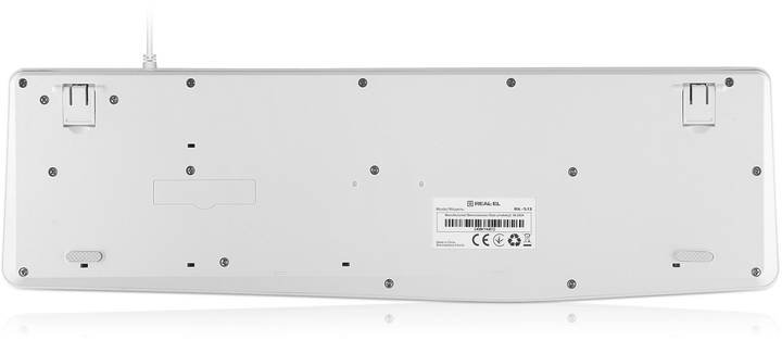 Клавіатура дротова Real-El RK-513 USB White (EL123100047) - зображення 4