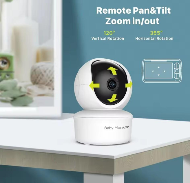 Видеоняня Baby Monitor SM650 с монитором 5'' двусторонней связью и ночным видением - изображение 4