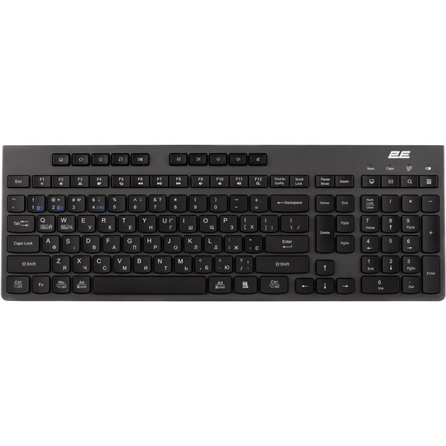 Клавиатура беспроводная 2E KS280 WL/BT EN/UKR черный, серый (540656) - изображение 1